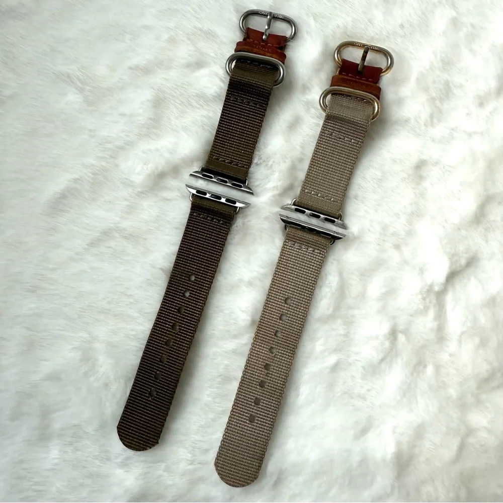 Toms Brown and Tan Woven Bands for Apple Watch Bundle of 2